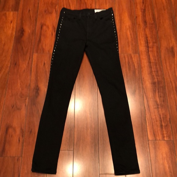 Rag & Bone Dive Studded Black Skinny Jean - Picture 4 of 14